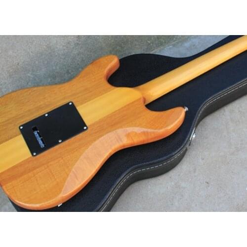 Custom 6 string black guitar,white dots pattern veneer,tremolo bridge,SSS pickups,chrome button