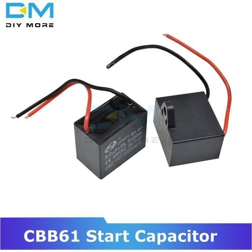 CBB61 250/450V AC Motor Speed Run Capacitor Fan Refrigerator Start Capacitor Terminal Ceiling Fan CBB Motor Running Rectangle