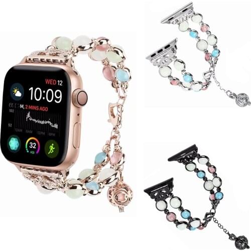 Luminous Jewelry Watchband for Apple Watch Series 4 Band 40mm 44mm Colorful Bracelet for iWatch 1 2 3 42mm 38mm Strap
