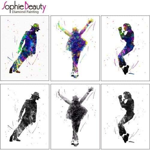 Diy diamond painting cross stitch mosaic handmade embroidery singer king michael jackson arts crafts sewing point needlework kit