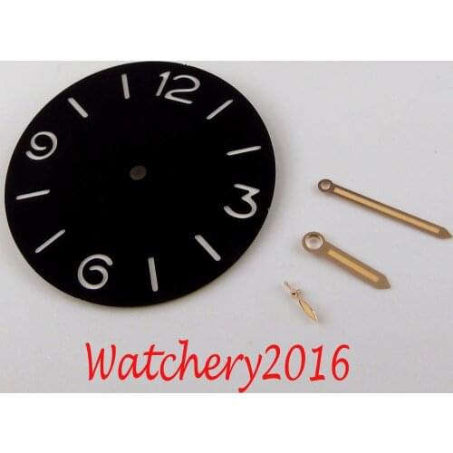 38.5mm watch dial parts fit for 6497 6498 hand winding movement stainless steel black blue 4 styles