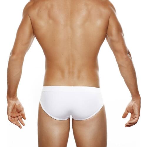 UXH Padded Mesh White Swim Briefs Push-Up Sexy Swimwear Men Swimming Briefs Surf Beach Shorts Mayo Sungas De Praia Homens