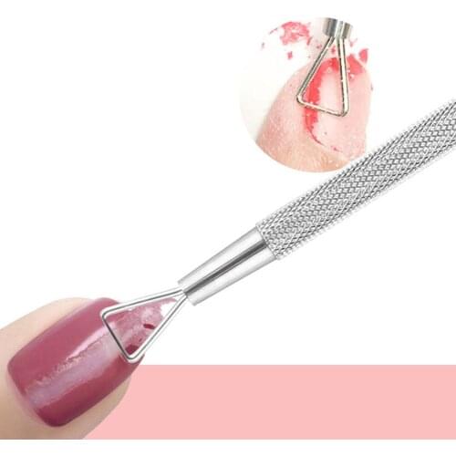 Hot sale Women Nail Art Gel Remove Tool Stainless Steel Pusher Pedicure Manicure Cleaner