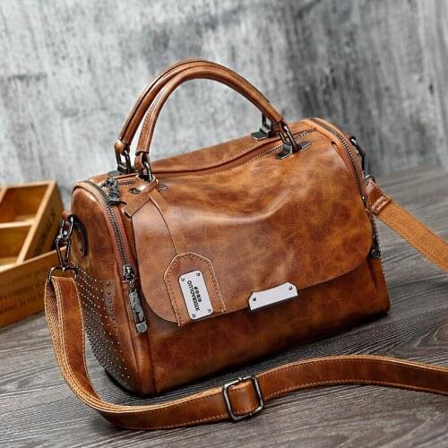 High Quality Bag Womens Leather Handbags 2020 Crossbody Bags for Woman Fashion Shoulder tote Bags purses Retro Ladies Bolso sac