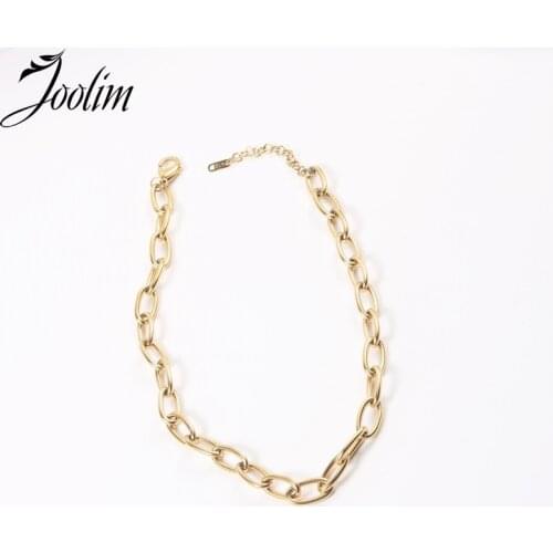 JOOLIM Jewelry Wholesale Chunky Chain Statement Chain Necklace Stainless Steel Jewelry Wholesale