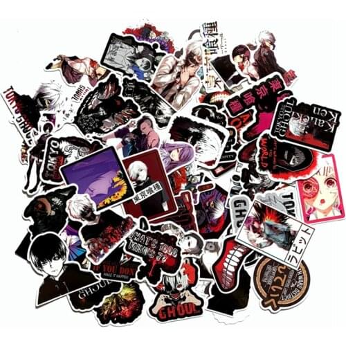 10/50pcs Tokyo Ghoul Stickers Vinyl Water Bottle Reward for Kids Teachers Anime Waterproof Computer Phone Case Decal