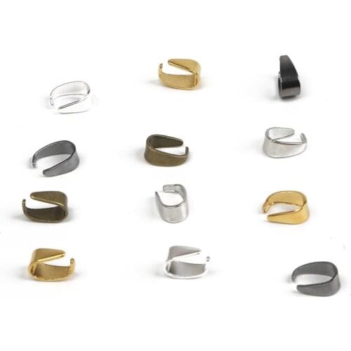 100 Pcs Bronze Silver Gold Buckle Hanging Pendant Hook Connecter For Diy Jewelry Making Necklace Accessories Wholesale Supply