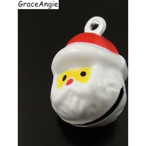 10pcs/pack Christmas Style Cute Baby Bell Jingle Bells Lot Craft Charm Christmas Santa Claus Phone Pet Decor 26*16*16mm 35272