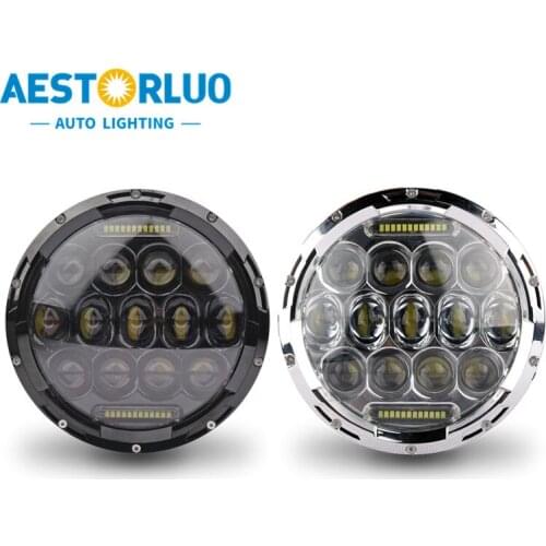 2pcs Factory Supply 7Inch Round Projec Total LED Headlight Car Driving Lights Hi/LoBeam For JEEP Wrangler Harley Motorcycle 150W