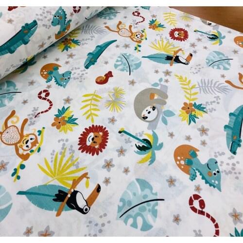 240cm eninde hayvan desenli nevresimlik kumaş