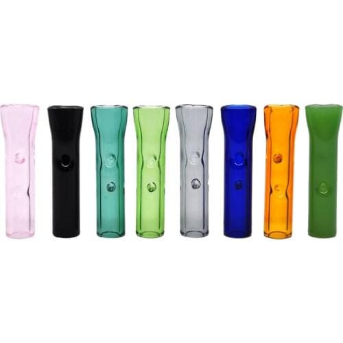 3pcs Flat-Mouth Quartz Colored Glass Filter Tips