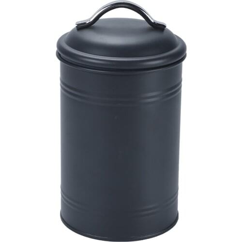 300ml Kitchen Tin Spice Seasoning Airtight Canister Rustic Style Black