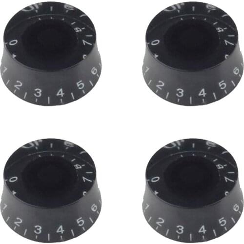 4 X Electric Guitar Bass Control Speed Knobs Volume Knobs For Les Paul Guitar Etc For 6mm Split Shaft Pots CTS Push-in Fitting