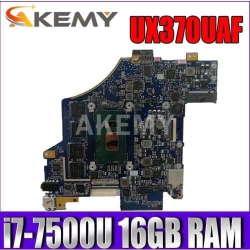 Akemy FOR Asus Q325UA Q325U UX370UA UX370U UX370UAK Q325UAK Laptop Motherboard 60NB0EN0-MB2110 W/ i7-7500U CPU 16GB RAM