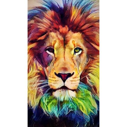 Diamond Painting Cross Stitch Graffiti Lion Full Square Round Diy 5d Animal Diamond Embroidery Picture Rhinestone Art
