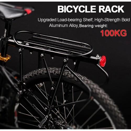 100KG Deemount Bicycle Luggage Carrier Cargo Rear Rack Shelf Cycling Seatpost Bag Holder Stand for 20-29 Inch MTB Bikes Racks