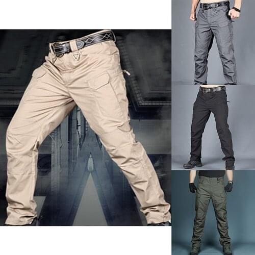 Tactical Cargo Pants Men Military Waterproof SWAT Combat Trousers Male Multiple Pocket Breathable Army Pant Mens Work Joggers