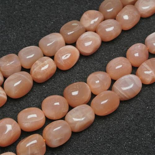 Natural Sunstone Stone Beads Orange Irregular Freeform Potato DIY Loose Beads For Jewelry Making Women Beads Bracelet Necklace