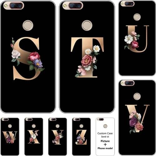 26 English Letters Custom Initial Case For ZTE Nubia Z17 Mini Z 17 Lite Soft Silicone Cover For ZTE Nubia Z18 Mini Nubia M3