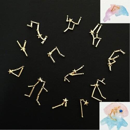 1 sets 12 constellations metal material epoxy mold makeing jewelry filling for DIY jewelry
