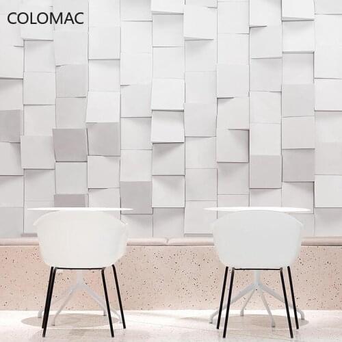 Colomac Custom 3d Technology Sense Geometric Wallpaper Company Reception Counter Industrial Style Mural Wall Decor Drop Shopping