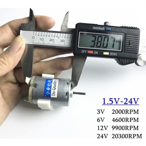 GOOD! 380 dc motor,high speed high torque carbon brush DIY air model toy,Hair dryer motor with bracket