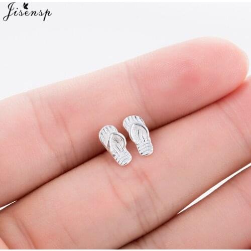 Jisensp Unique Individual Slippers Shape Earrings Small Accessories Handmade Earrings For Women Jewelry Brincos Bijoux Femme