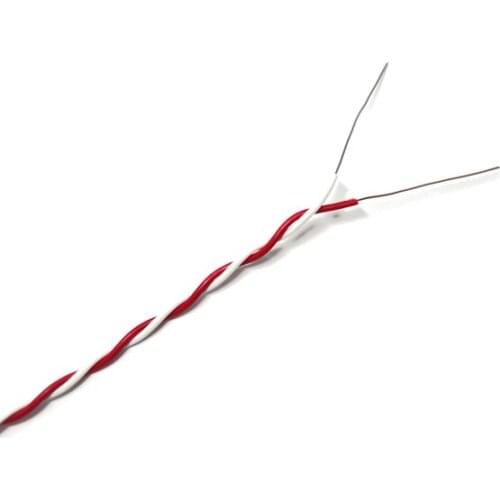 K/T/E Type PTFE Insulated Twisted-Pair Thin Thermocouple Copper Wire Temperature Measurement Wire