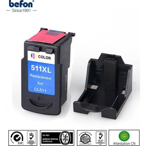 Befon Compatible 511XL Color Ink Cartridge Replacement for Canon CL511 CL 511 XL for Pixma MP240 MP250 MP260 MP270 MP280 MP480