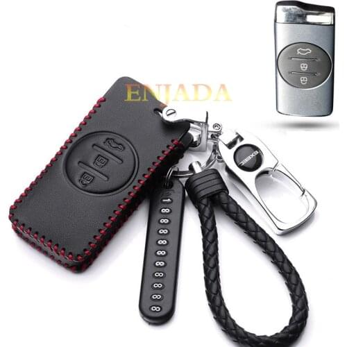 Leather Car Key Cover Key Case Shell For Chery Tiggo 7 5X 7PRO 3x plus 8 Arrizo 5 gx eQ7 control protective cover 2020 2021