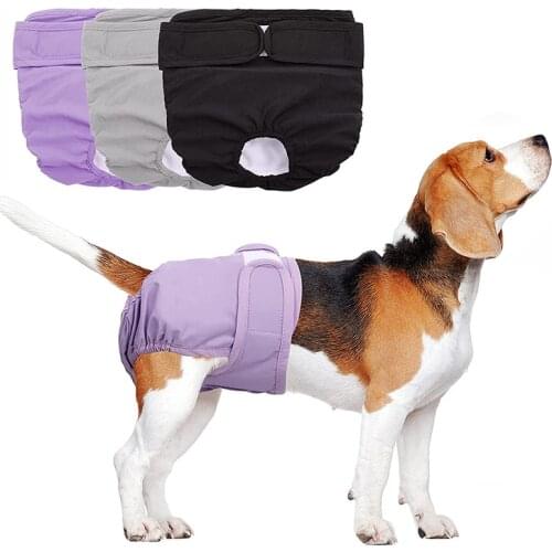 Reusable Dog Diaper for Dogs Adjustable Band Cotton Physiological Underwear Wrap Nappy Pets Sanitary Panties Male Dog Supplies