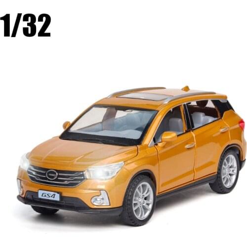 1/32 Trumpchi GS4 Alloy Car Model Metal With Sound Light Pull Back Diecasting SUV Model Off-road Vehicle For Boys Toys Gifts