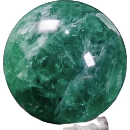 Natural fluorite quartz crystal pearl ball healing feng shui home decoration