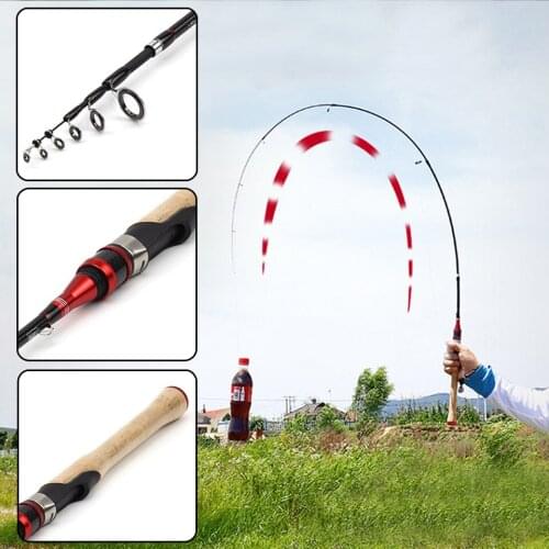 NEW Ultra light 1.8m ul power Telescopic Fishing Rod wooden handle Spinning Casting Rod Lure Weight 1-7g line 3-6lb Travel pole