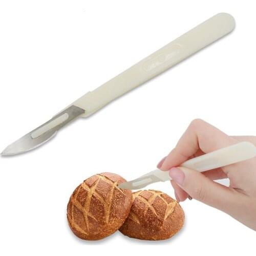 1 Pcs Baguette Bread Slicing Knife Practical European Bread Knife Cutting Tools Pastry Cutter With Carbon Steel Blade PP Shank