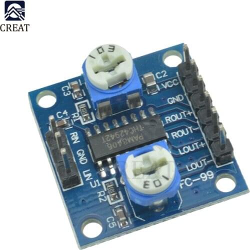 PAM8406 5Wx2 Digital Amplifier Board with Volume Potentiometer Audio Stereo Amplifier Module