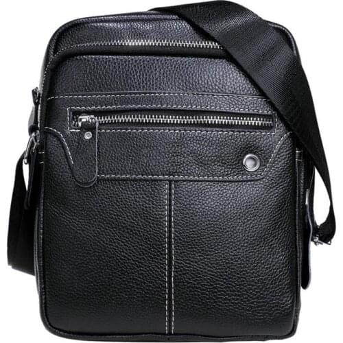 Genuine Leather Mens Shoulder Bag Business Briefcase Man Crossbody Bags For Men Messenger Bag Cowhide Casual Fashion Mens Bag