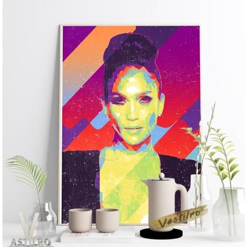 Jennifer Lopez Singer Poster Music Star Wall Art Movie Actress Print Art Wall Stickers Magazine Album Canvas Painting Home Decor
