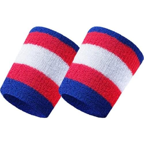 Professional Stripe Sport Badminton Basketball Wristband Absorb Sweat Towel Wrist Protector