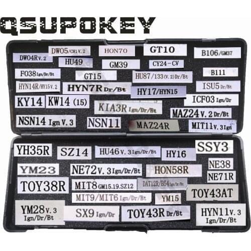 QSUPOKEY Genuine LiShi 2 in 1 Tool Locksmith Tools HYN7R HYN11 TOY43AT MIT11 NSN14 YM28 HU46 CY24 MAZ24R NE72 HU49 for Car/Auto