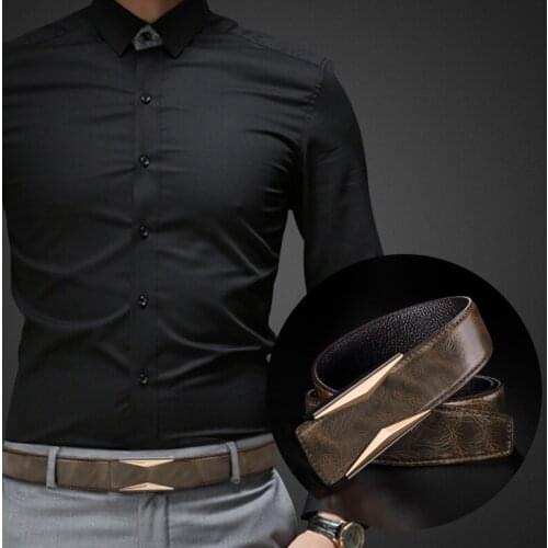 High Quality mens luxury belts full grain leather fashion Coffee belt for men jeans Cowskin Casual Waist Strap cintos masculinos