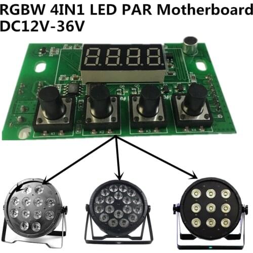 RGBW DC 12v-36v led par motherboard, 9x12wW/ 18X12W / 12X12W LED PAR motherboard, 4 / 8CH