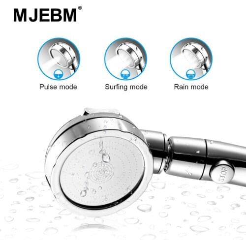 Hand shower 3 gear switch with on/off pause switch water saving adjustable luxury spa