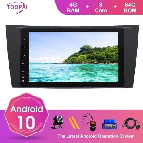 TOOPAI Android 10 For Mercedes Benz E W211 CLS W219 G-Class W463 W209 Auto Radio Head Unit GPS Navigation Multimedia Player 8"