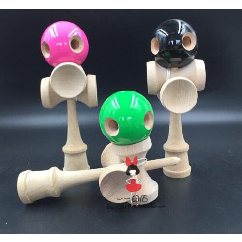 TWB retail PU paint 5 hole 5cup factory outlets Boutique Traditional beech Kendama Ball tribute professional