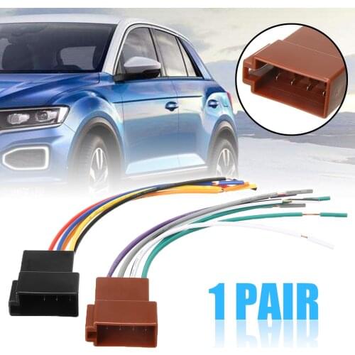 Mayitr 1pc 12V 16CM Universal Car Stereo Female Socket Radio ISO Wire Harness Adapter Connector FOR Power 4 speakers