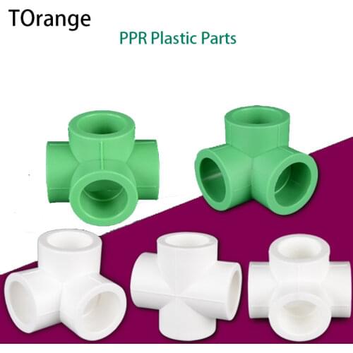 Ppr water pipe four way joint corner three-dimensional different face equal diameter four way 1/2IN 3/4IN 1 IN 2Pcs