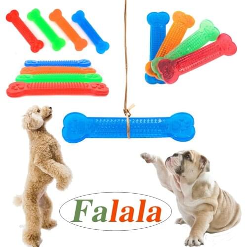 Chewing Toys for Pet Dog Bone Rubber Resistant Chewer Toothbrush Sticks Doggy Puppy Dental Care Massage Cute Little Tool for Dog