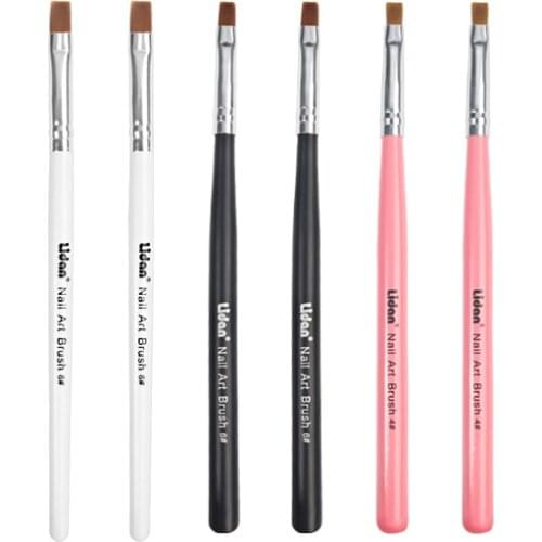 1 Pc UV Gel Pen Soft Drawing Painting Brushes Pink Handle Acrylic Phototherapy Pen For Nail Art Transfer Manicure Tool