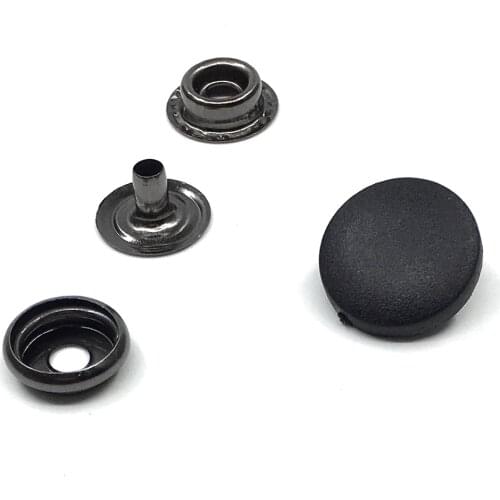 50sets snaps15mm17mm top cover Black and white nylon material Buttons Plastic snaps button Rivet Button T3T5 T8 accessories
